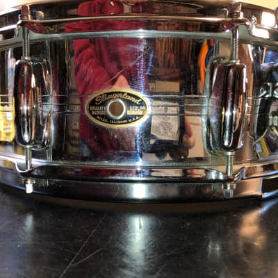 Slingerland - Chrome Over Brass Sound King Snare Drum image 1