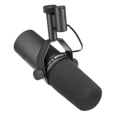 Shure SM7B Cardioid Dynamic Vocal Microphone with Rode PSA1 Boom Arm, XLR Cable & 10-Pack Straps Bundle image 2