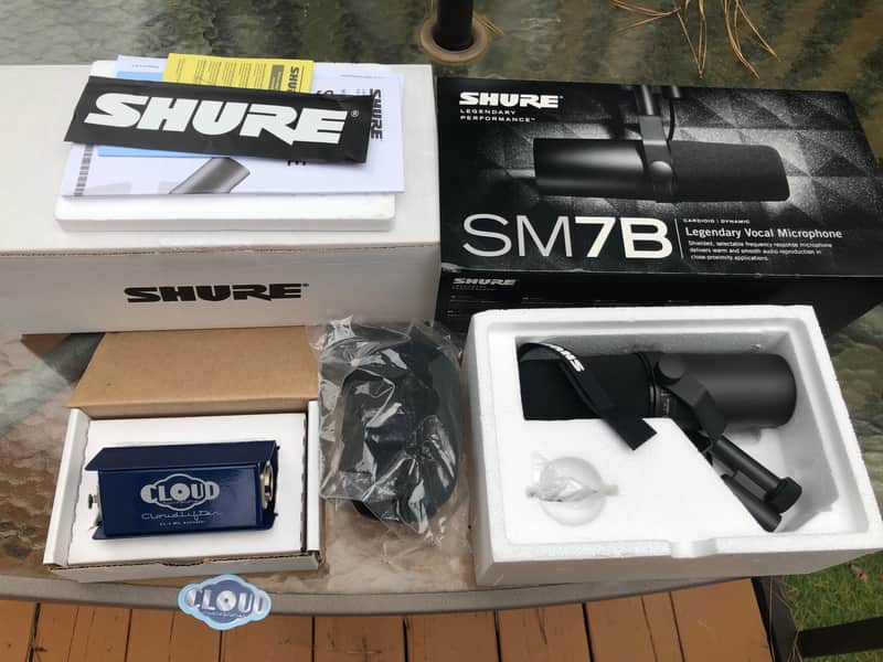 BUNDLE Shure SM7B mic + CloudLifter CL-1 ribbon microphone activator MINT Cloud Lifter CL1 SM7 image 1