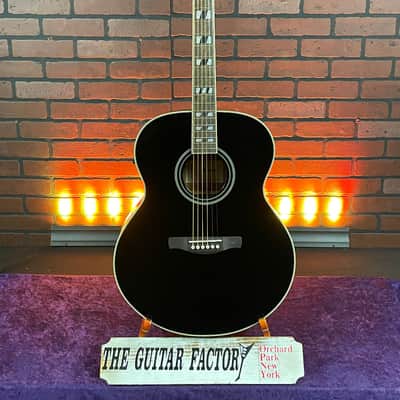 Ibanez AJ70M1E Artwood Jumbo Acoustic-Electric Guitar - Black High Gloss image 1