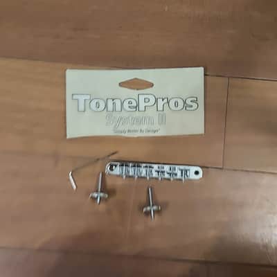 TonePros AVR-II BRIDGE vintage posts thumbwheels Chrome fits Gibsons image 4