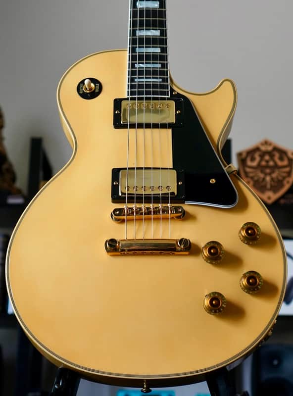 7.8lb! Gibson Custom Shop M2M Chambered Les Paul Custom Heavy Antique White 2025 image 1