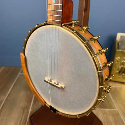 Starr Limited Edition 11" Cherry Rolled Brass Tone Ring 5-String Openback Banjo - Satin image 7
