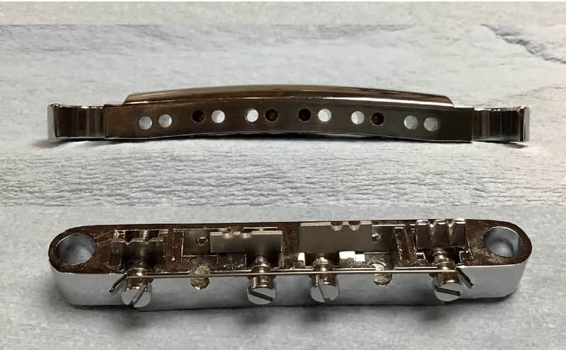 MORTone Tune o matic style guitar to mandocello conversion bridge and tailpiece image 1
