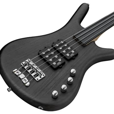 Warwick RockBass Corvette $$, 4-String, Fretless - Nirvana Black Transparent Satin image 13