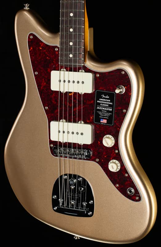 Fender American Professional Classic Jazzmaster Rosewood Fingerboard Faded Firemist Gold (778) image 1