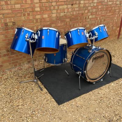 Premier Baron drum kit 1970s - Polychromatic Blue image 3