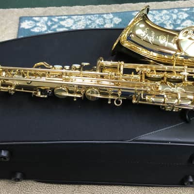 Selmer Seles Axos Alto Sax.  Gold Lacquer. Lightly Owned Pro Alto. NICE image 9