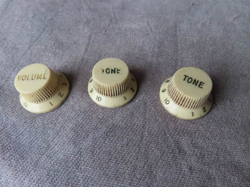 FENDER STRATOCASTER 1960's KNOB SET ORIGINAL VINTAGE NICE! image 1