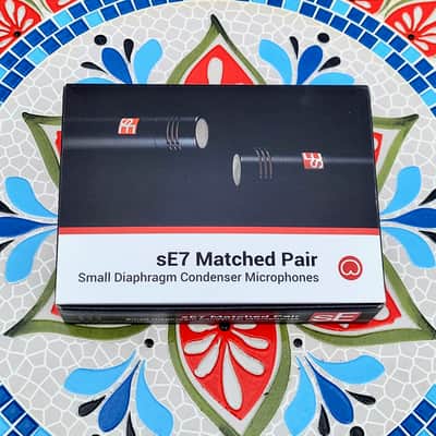 Matched Stereo Pair of sE7 Small Diaphragm Cardioid Condenser Microphones sE Electronics with Mic Clips and Windscreens! **FREE SHIPPING!** image 1