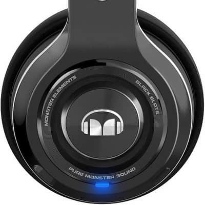 New Monster Elements Over Ear Headphones Wireless/Wired Black Slate image 2