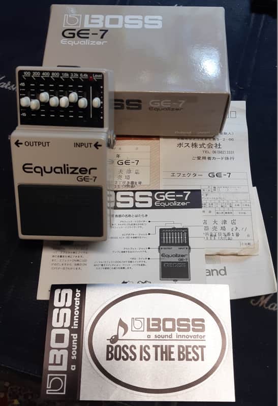 Boss GE-7 Equalizer (Black Label) OCT 1987 MIJ with BOX and Instructions image 1