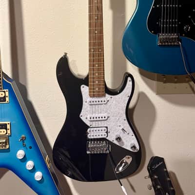 Aria Pro II 714-STD Black Pearl Guard Super Strat NEW! B-Stock Scratch & Dent image 1