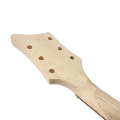 Maple Guitar Neck, 24.75" Scale Electric Guitar Neck 24 Fret with Rosewood Fingerboard - Bolt-On Heel Soild Wood image 4