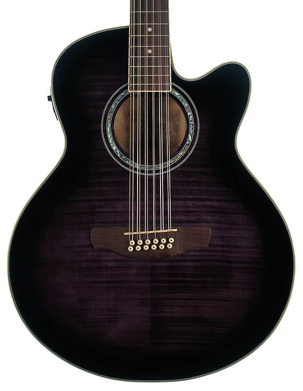 Ibanez AEL2012E-TKS 12 String Electro Acoustic Guitar, Transparent
