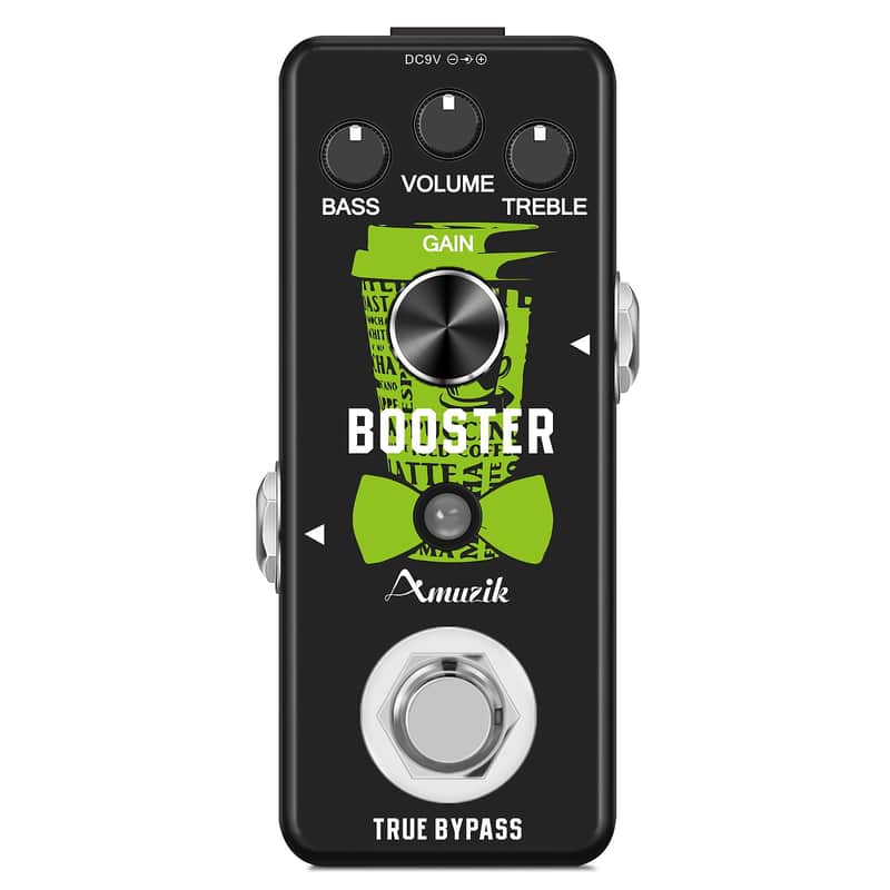 Amuzik Guitar Booster Pedal Analog Micro Boost Pedals For Guitar or Bass Pure Signal Amplification image 1