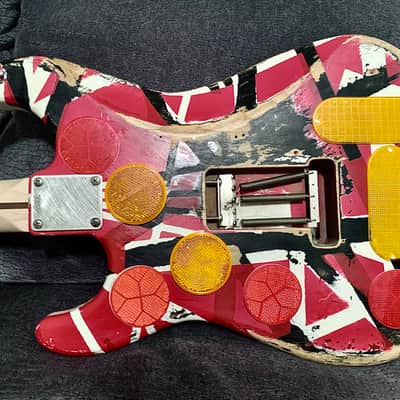 ‘83 FRANKY / FRANKENSTRAT LCG BEAK NECK TRIBUTE GUITAR - 2 WORKING PARIAH PICKUPS, EVH HS CASE/STRAP image 18