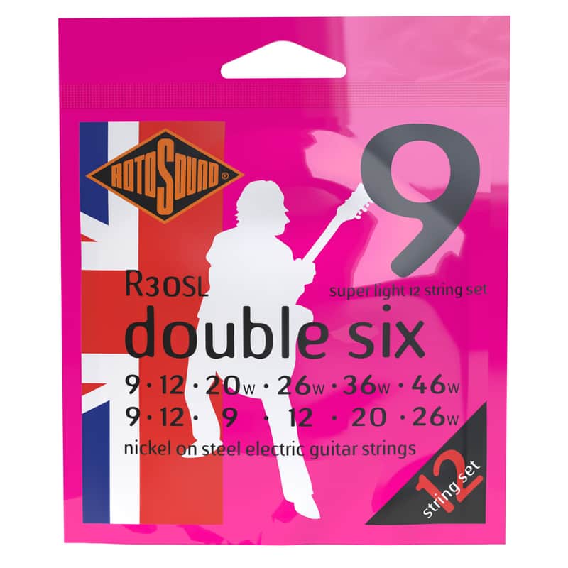 Rotosound R30SL Roto Double Six Nickel Coated Steel 12-String Electric Guitar Strings - Super Light (9 - 46) image 1