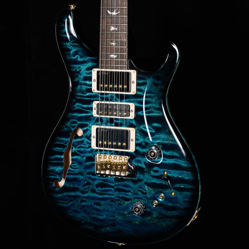 PRS Wood Library Willcutt Exclusive Special Semi-Hollow Quilt Maple Cobalt Smokeburst 10 Top (054) image 1