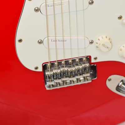 1993 Fender Squier Series Stratocaster MIK Electric Guitar, Rosewood Fingerboard, Torino Red w/ Lace Sensor Pickups & Sperzel Locking Tuning Gears image 5