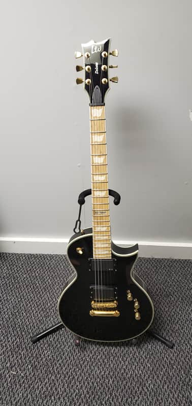 ESP LTD EC-1000M deluxe black, 22 frets, rare maple fingerboard image 1