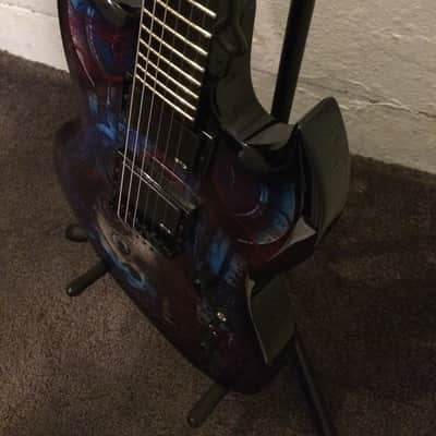 ESP LTD SG Viper Biotech Limited Edition Custom Graphics Guitar EMG's LVIPERVBT image 5