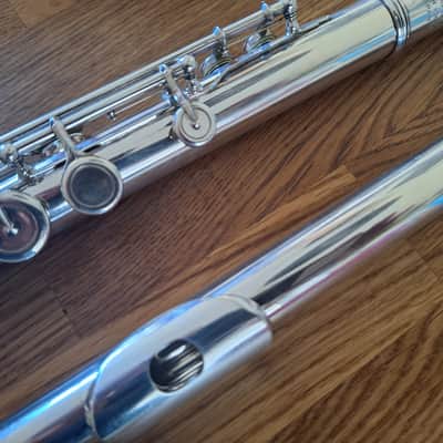 Yamaha Yfl 61 c foot Mid 70s - Sterling silver image 11
