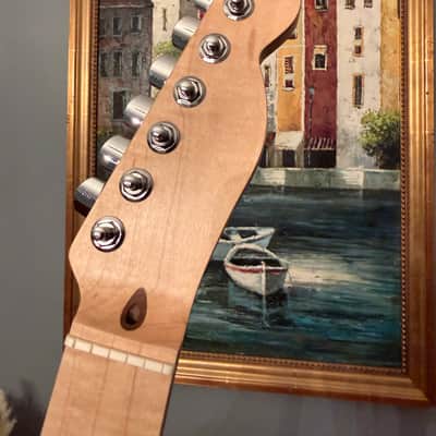 American Fender Telecaster Flamed 1-piece Maple Neck Standard Thin by Warmoth USA w/ Fender locking tuners image 21