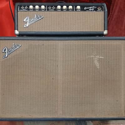 1964 Fender Bassman 6G6-B Tuxedo  Non-Rectifier Tube Amp With Piggyback Cabinet image 1