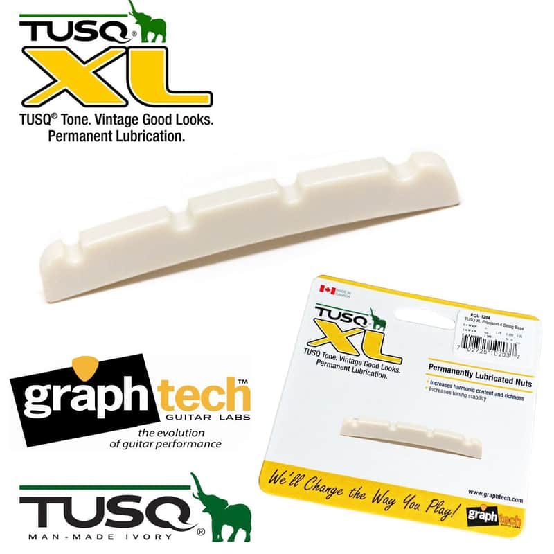 Graph Tech PQL-1204-00 TUSQ XL 1-1/4" E-to-G Slotted P-Bass-Style Nut image 1