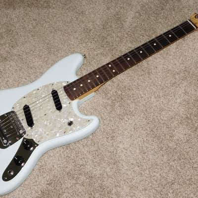 Fender American Performer Mustang Electric Guitar Satin Sonic Blue 2025 image 2