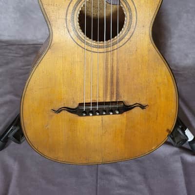 Beautiful 1920s Vogtland Parlor Guitar – One-Piece Maple Back image 1