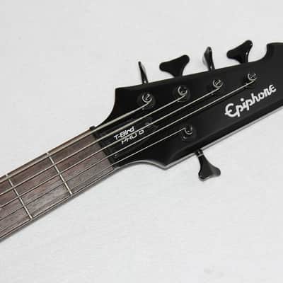 Epiphone Thunderbird Pro-V 5-string Black Electric Bass Guitar image 6