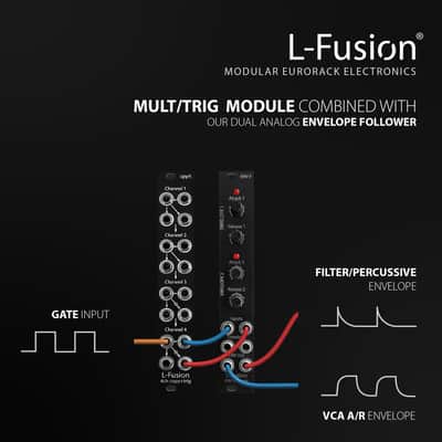 Eurorack 4HP Quad Active Mult with two Gate to Pulse converters image 2