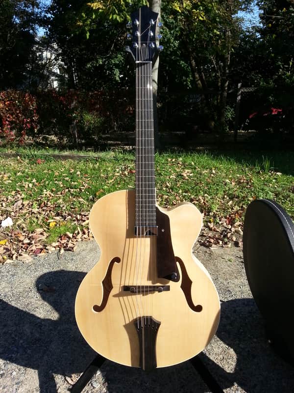 American Handmade Galloup Guitars Archtop Electric Natural Maple (Student) image 1
