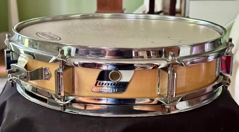 Ludwig Rocker Elite Piccolo Snare Drum 3 x 13" Black and White Badge 8 Lug image 1