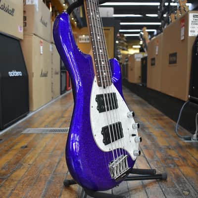 Ernie Ball Music Man StingRay 5 Special HH 5-string Electric Bass Guitar Violet Sparkle Burst w/Mono Case image 2