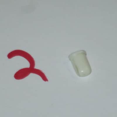 FIVE USED Slider CAPS for GE7 Equalizer or GE7B Bass Equalizer [all caps have visible cracks: 3 caps have hair-line cracks / one cap slightly wider crack(s) / one cap has bigger gap-crack(s)] AS IS & 1 new grommet image 10