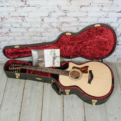 Taylor - 354ce - 12 String Acoustic-Electric Guitar -Sapele/Sitka - V-Class Bracing - Natural - with  Hardshell Case - x5043 (354ce-3) image 11