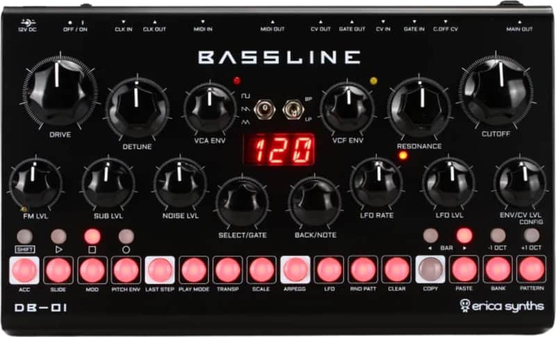 Erica Synths Bassline DB-01 Desktop Bass Synthesizer image 1