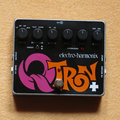 Electro-Harmonix Q-Tron Plus Envelope Filter with Effects Loop - Black Purple Orange image 1