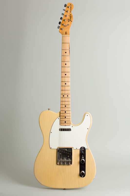 Fender  Telecaster Solid Body Electric Guitar (1973), ser. #395697, original black tolex hard shell case. image 1