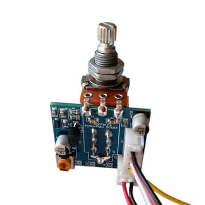 Boffin FX Push-Pull Onboard Clean Boost Preamp 20dB 500K for Humbuckers & High-Gain image 4