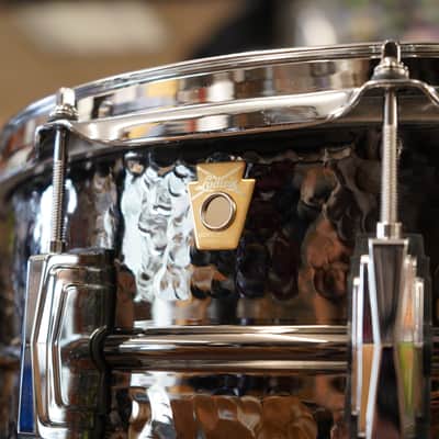 Ludwig USA LB417K Hammered Black Beauty Seamless Brass Shell 6.5x14" Snare Drum image 2