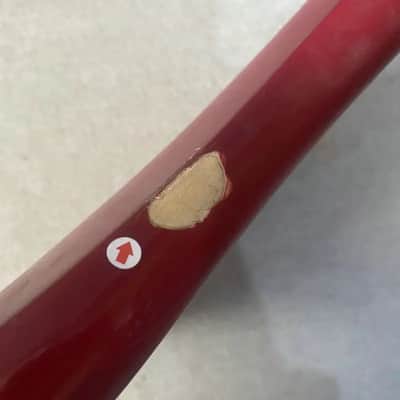 Red 4 String Bass Basswood Body image 6