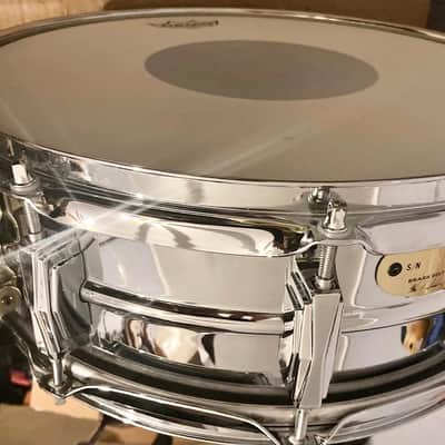 Ludwig 5x14" Chrome Over Brass Limited Edition Supraphonic Snare Drum image 4