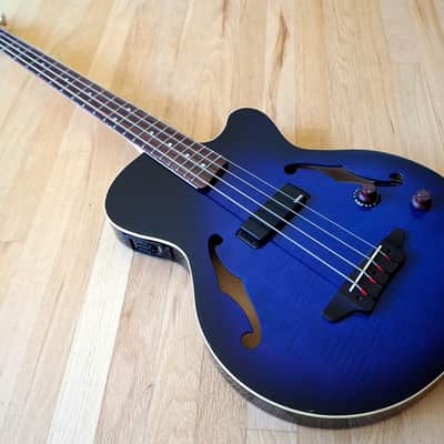 Yamaha BEX4 Hollowbody Acoustic Electric Bass Guitar w/ Piezo Pickup & Hardshell Coffin Case image 10