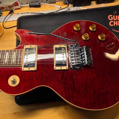 2015 Gibson Custom Shop Alex Lifeson Les Paul Axcess Royal Crimson Piezo Floyd Rose w/ COA + Gibson HSC image 15