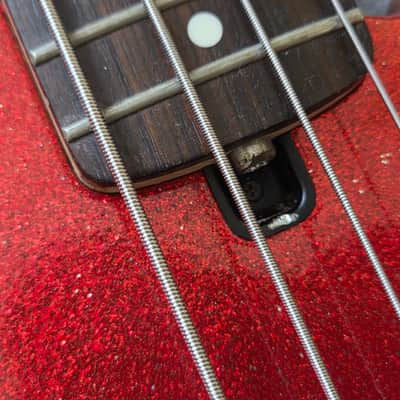 1984 Ibanez DB700 Destroyer 4 String Vintage Japan Electric Bass - Custom Red Sparkle Finish + OHSC image 11