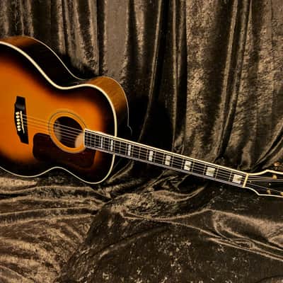 Guild F50 2012 Sunburst New Hartford Ext Condition Flame Maple Archback Guild Acoustic F55 JF65 image 1